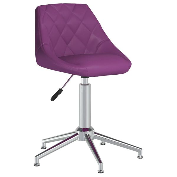 vidaXL Chaise pivotante de salle &agrave; manger Violet Similicuir