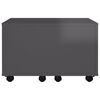 vidaXL Table basse gris brillant 60x60x38 cm bois d'ing&eacute;nierie