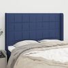 vidaXL T&ecirc;te de lit avec oreilles Bleu 147x16x118/128 cm Tissu