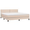 vidaXL Sommier &agrave; lattes de lit avec matelas Cappuccino 180x200 cm