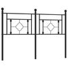 vidaXL T&ecirc;te de lit m&eacute;tal noir 140 cm