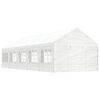 vidaXL Belv&eacute;d&egrave;re avec toit blanc 11,15x4,08x3,22 m poly&eacute;thyl&egrave;ne