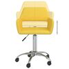 vidaXL Chaises pivotantes &agrave; manger lot de 2 jaune tissu