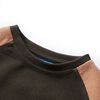 Sweatshirt pour enfants kaki fonc&eacute; et camel 128