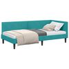 vidaXL Cadre de lit d'angle Turquoise 80 x 200 cm Velours