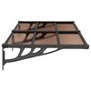 vidaXL Auvent de porte Noir 152,5x90 cm Polycarbonate