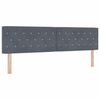 vidaXL Lit &agrave; ressorts avec matelas Gris fonc&eacute; 180 x 200 cm Velours