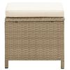 vidaXL Tabourets de jardin lot de 2 avec coussins R&eacute;sine tress&eacute;e Beige