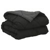 vidaXL Duvet d'&eacute;t&eacute; simple Noir et anthracite 200 x 155 cm Microfibre