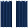 vidaXL Rideaux occultants avec anneaux 2 pc Bleu fonc&eacute; 245 x 140 cm