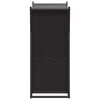 vidaXL Portant de bois chauffage noir 69,5x35x81 cm