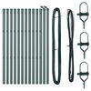 vidaXL Poteau de cl&ocirc;ture. 13 pcs Vert Acier