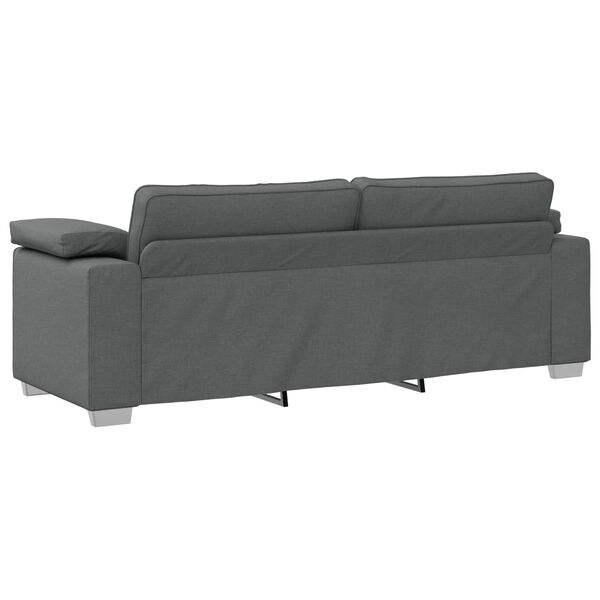 vidaXL Canap&eacute; Gris fonc&eacute; 219 x 80 x 82 cm tissu