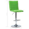vidaXL Chaise de bar Vert Similicuir