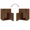 vidaXL Table de chevet Ch&ecirc;ne marron 50x36x60 cm Bois d'ing&eacute;nierie