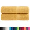 vidaXL Serviettes de bain de qualit&eacute; sup&eacute;rieure SOLUND 2 pcs dor&eacute;