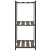 vidaXL Support de rangement à 3 niveaux gris 60x38x90 cm bois de pin