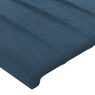 vidaXL Tête de lit avec oreilles Bleu foncé 93x16x118/128 cm Velours