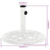 vidaXL Socle de parasol Blanc 44x44x31 cm Fonte