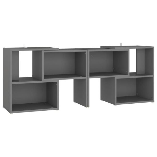 vidaXL Meuble TV Gris 104x30x52 cm Bois d'ingénierie