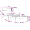 vidaXL Cadre de lit sans matelas blanc 90x200 cm bois de pin massif