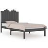 vidaXL Cadre de lit Gris Bois de pin massif 90x200 cm