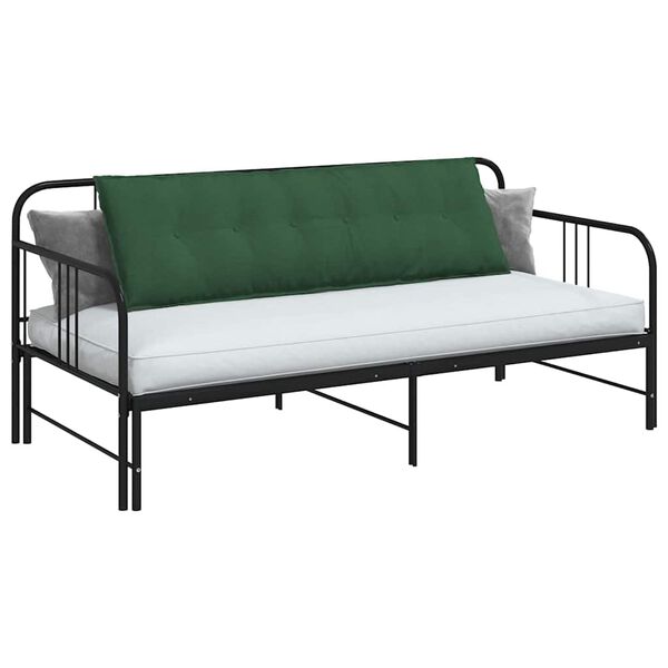 vidaXL Coussin de Dos Vert Jungle 160 x 50 cm Tissu en velours c&ocirc;tel&eacute;