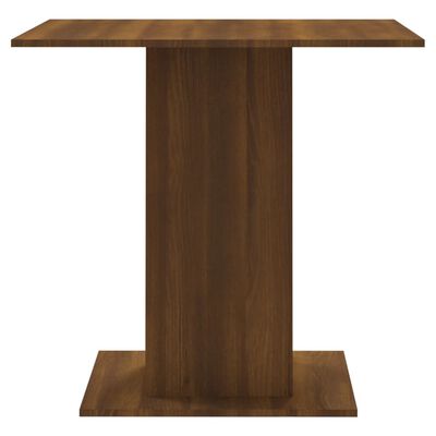 vidaXL Table à dîner Chêne marron 80x80x75 cm Bois d'ingénierie