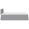 vidaXL Lit ottoman avec matelas gris clair 120x190 cm tissu