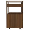 vidaXL Chariot de cuisine Chêne marron 60x45x80 cm Bois d'ingénierie