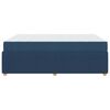 vidaXL Cadre de lit avec matelas Bleu 160 x 200 cm tissu