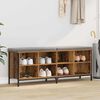 vidaXL Cabinet &agrave; chaussures avec &eacute;tag&egrave;re Bois Ancien 131 x 35 x 50 cm