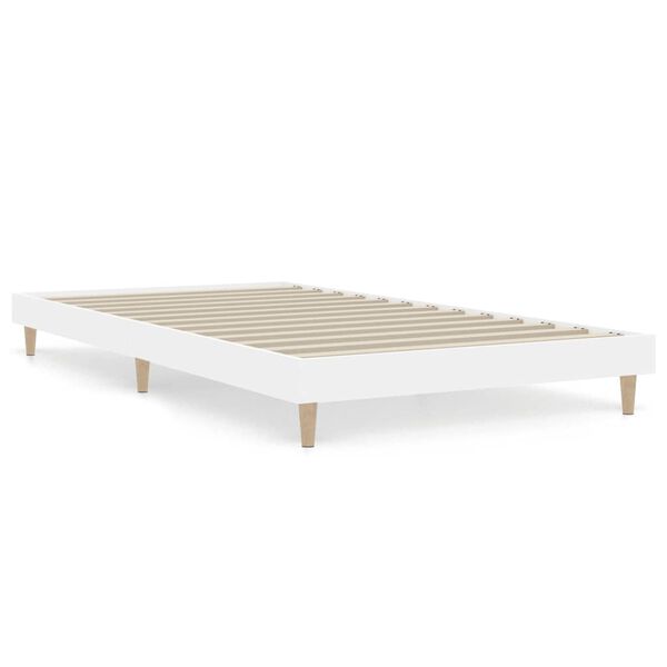 vidaXL Cadre de lit sans matelas blanc 90x190 cm bois d'ingénierie
