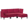 vidaXL Ensemble de meubles pour le salon 4 pc Bordeaux Velours