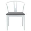vidaXL Chaise de salle &agrave; manger 2 pcs Blanc et Gris