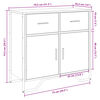 vidaXL Buffet sonoma gris 79,5x35,5x74,5 cm bois d'ing&eacute;nierie