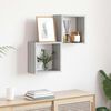 vidaXL &Eacute;tag&egrave;res cube murales 2 pcs sonoma gris 30x15x30 cm