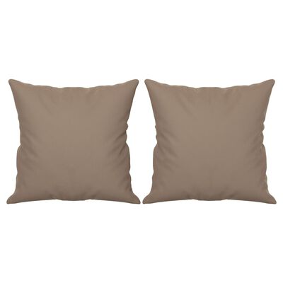 vidaXL Coussins décoratifs lot de 2 Taupe 40x40 cm Tissu microfibre