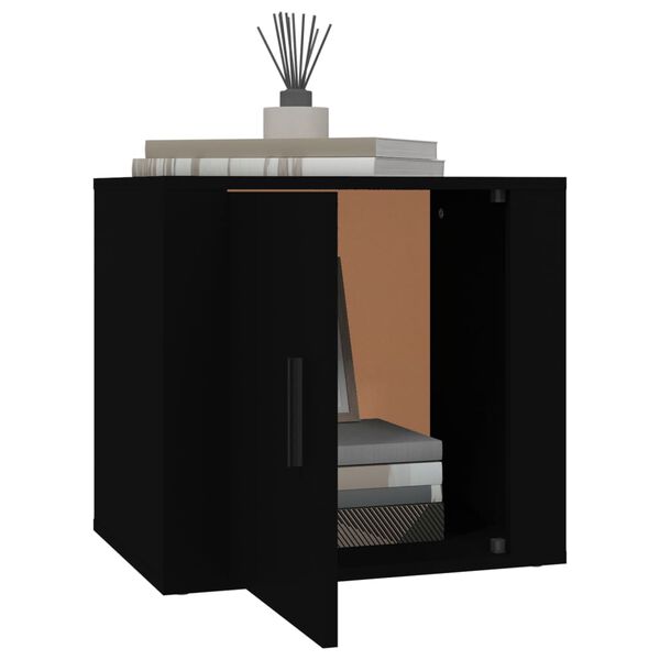 vidaXL Table de chevet Noir 50x39x47 cm