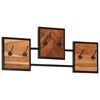 vidaXL Porte-manteau mural 90x1x35 cm bois massif d'acacia et fer