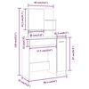 vidaXL Ensemble de coiffeuse Blanc brillant 86,5x35x136 cm