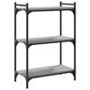 vidaXL Biblioth&egrave;que 3 niveaux sonoma gris 60x30x86cm bois d'ing&eacute;nierie
