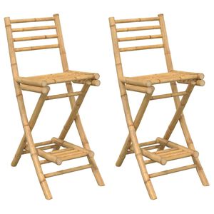 vidaXL Tabourets de bar d'ext&eacute;rieur avec repose-pieds 2 pcs pliables