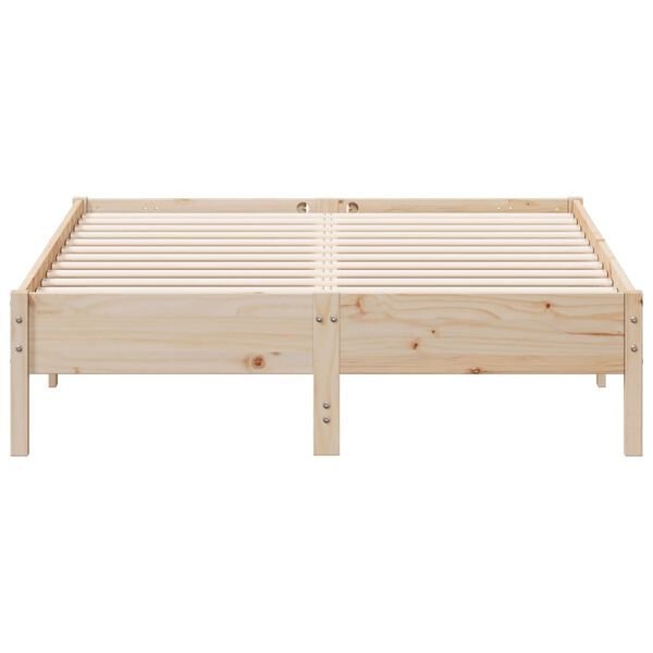 vidaXL Cadre de lit sans matelas 135x190 cm bois de pin massif