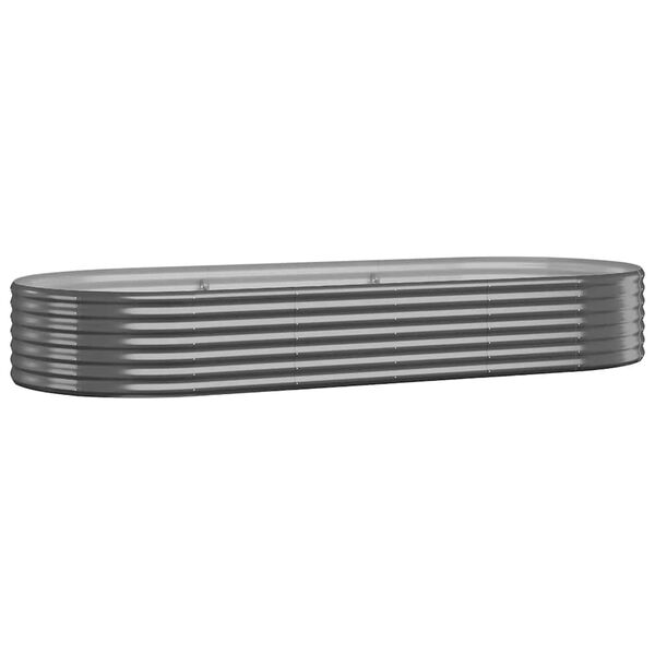 vidaXL Lit sur&eacute;lev&eacute; de jardin Acier galvanis&eacute; Anthracite
