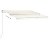 vidaXL Auvent manuel r&eacute;tractable sur pied 300x250 cm Cr&egrave;me
