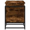 vidaXL Bo&icirc;te de rangement avec couvercle ch&ecirc;ne fum&eacute; bois d'ing&eacute;nierie