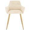 vidaXL Chaises &agrave; manger lot de 4 Cr&egrave;me Velours