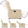 vidaXL Fauteuil inclinable &eacute;lectrique cr&egrave;me tissu microfibre