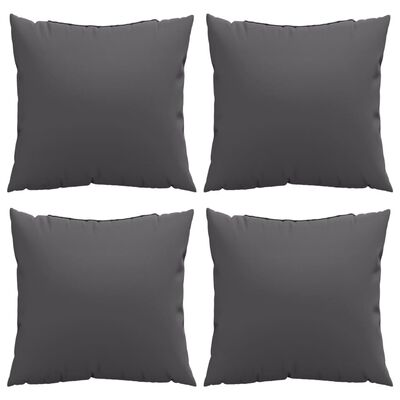 vidaXL Coussins décoratifs lot de 4 anthracite 40x40 cm tissu